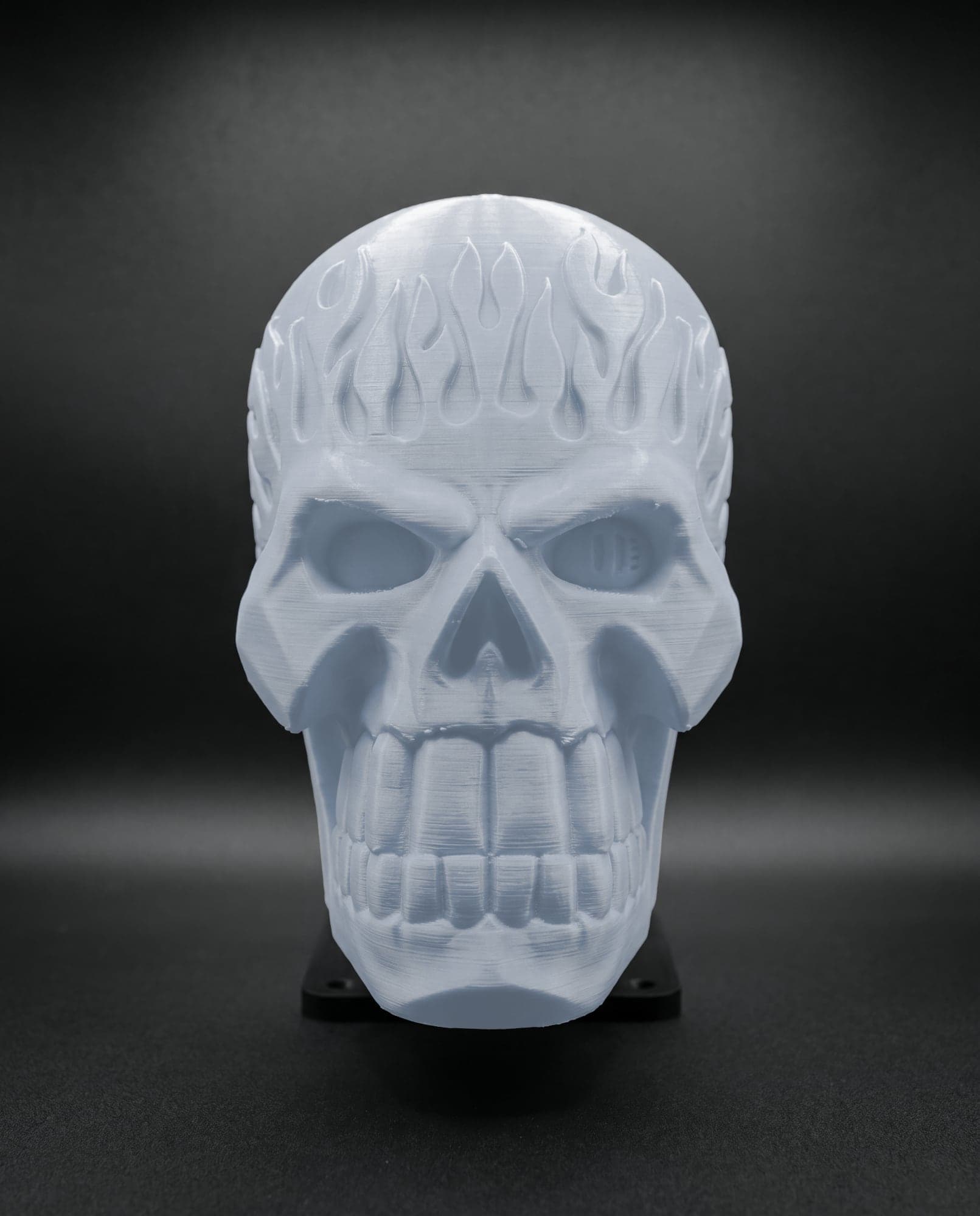 Flame Skull Helmet Mount in Ghost Grey